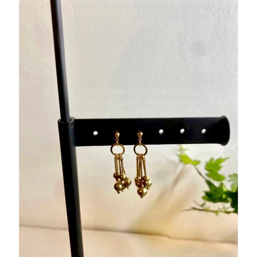 Retro Beaded Gold Earrings‎